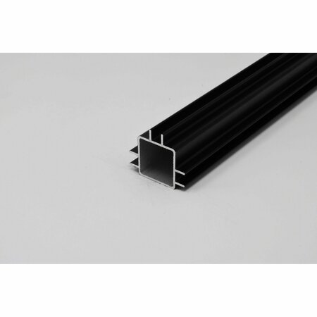 EZTUBE 3-Way Captive Fin for 1/4in Panel  Black, 72in L x 1in W x 1in H 100-280 BK 6